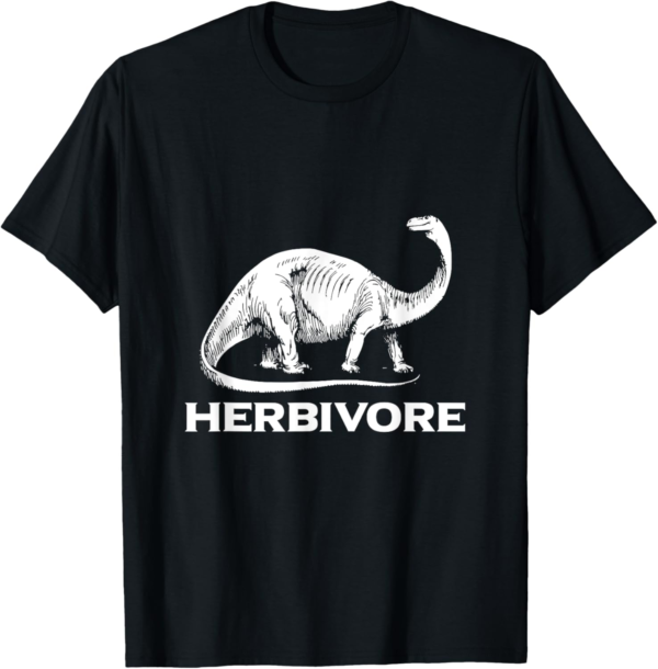 Vegetarian Life Style Herbivore Dinosaur Vegan T-Shirts T-Sh... - Image 2